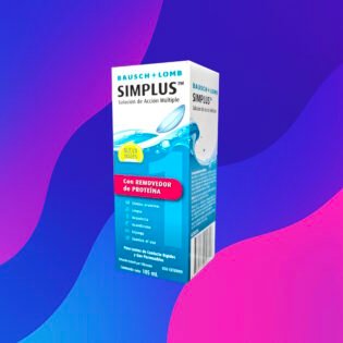 Simplus 105mL - Bausch and Lomb - Solución de acción múltiple y Liquido para lentes de contacto Rigidos Gas Permeables RGP- lentesdecontacto360.com
